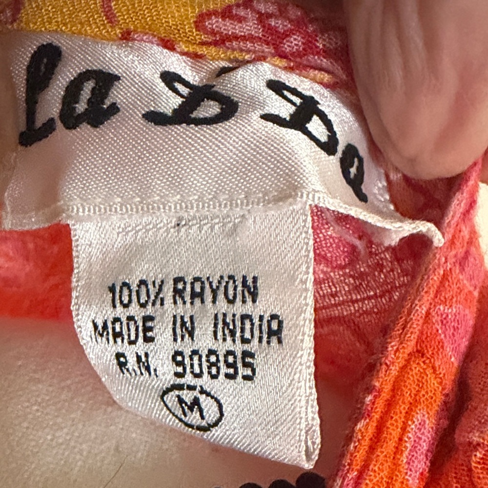 Elegant Paisley Maxi Dress in Orange and Pink - Picture 12 of 12